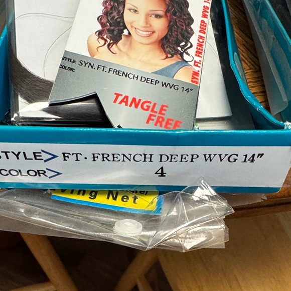 JANET COLLECTION BUNDLE 5 packages Synthetic 14” Hair weft curly free bangs - Picture 7 of 10